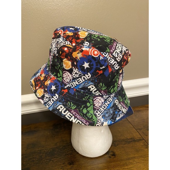 Marvel Kids Incredible Avenger Bucket Hat Multi Color ONE SIZE SPF 50+ - Picture 3 of 4